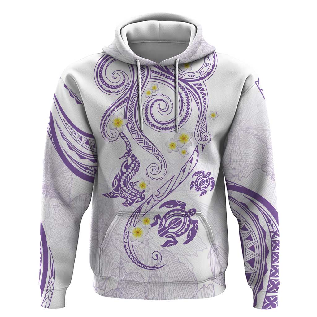 Polynesia Tribal Hoodie Lilac Plumeria Tentacles LT7 Pullover Hoodie Lilac - Polynesian Pride