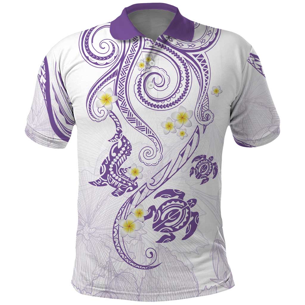 Polynesia Tribal Polo Shirt Lilac Plumeria Tentacles LT7 Lilac - Polynesian Pride