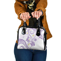 Polynesia Tribal Shoulder Handbag Lilac Plumeria Tentacles LT7 One Size Lilac - Polynesian Pride