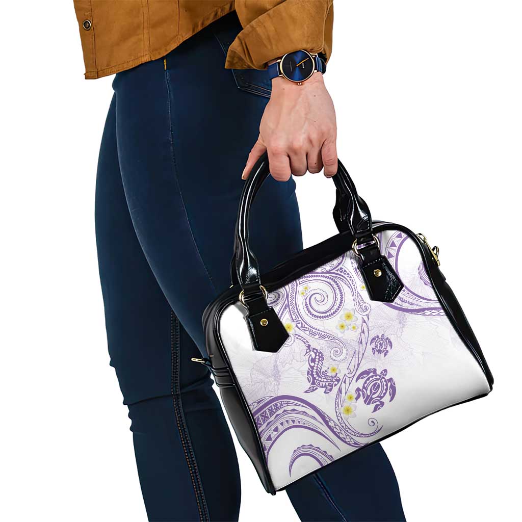 Polynesia Tribal Shoulder Handbag Lilac Plumeria Tentacles LT7 - Polynesian Pride