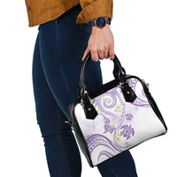 Polynesia Tribal Shoulder Handbag Lilac Plumeria Tentacles LT7 - Polynesian Pride