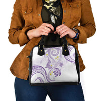 Polynesia Tribal Shoulder Handbag Lilac Plumeria Tentacles LT7 - Polynesian Pride