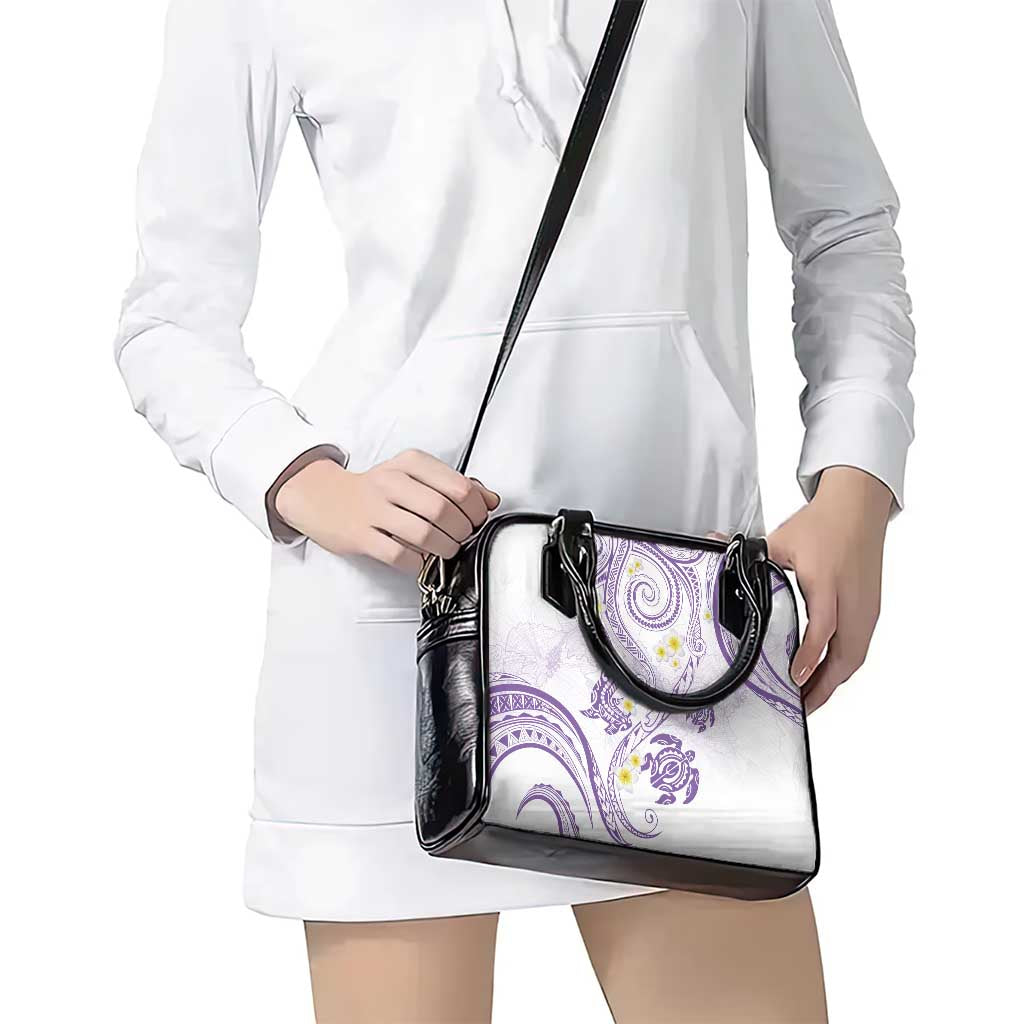 Polynesia Tribal Shoulder Handbag Lilac Plumeria Tentacles LT7 - Polynesian Pride