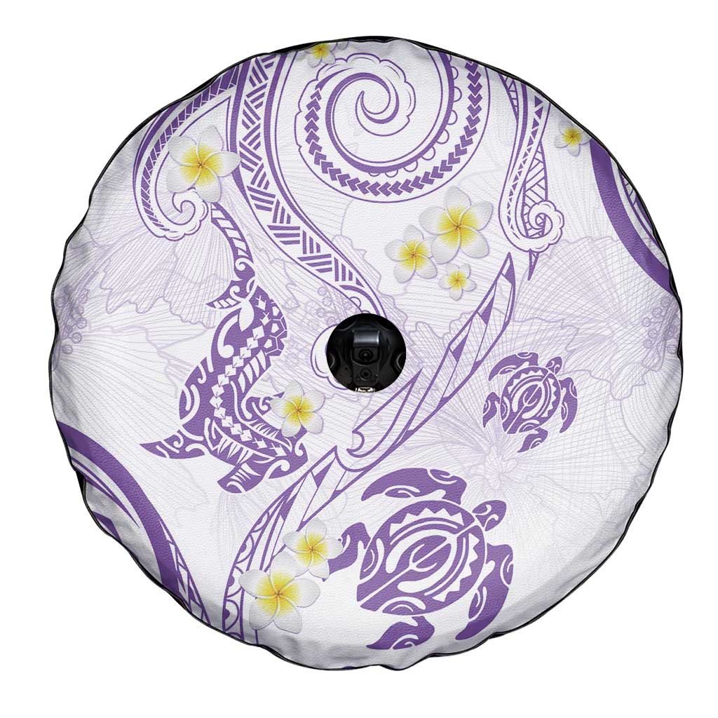 Polynesia Tribal Spare Tire Cover Lilac Plumeria Tentacles LT7 - Polynesian Pride