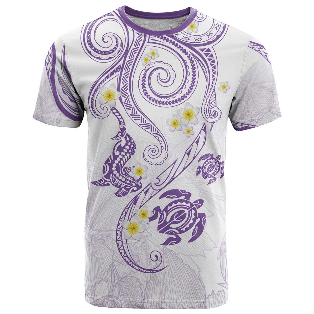 Polynesia Tribal T Shirt Lilac Plumeria Tentacles LT7 Lilac - Polynesian Pride