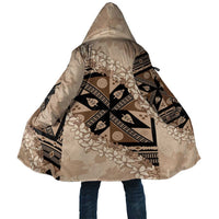 Bula Fiji Plumeria Tagimoucia Salusalu Beige Cloak Kaiviti Masi LT7 Unisex Beige - Polynesian Pride