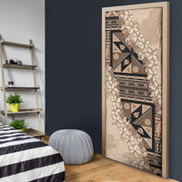 Bula Fiji Plumeria Tagimoucia Salusalu Beige Door Cover Kaiviti Masi LT7 - Polynesian Pride