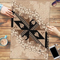 Bula Fiji Plumeria Tagimoucia Salusalu Beige Puzzle Kaiviti Masi LT7 Beige - Polynesian Pride
