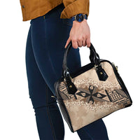 Bula Fiji Plumeria Tagimoucia Salusalu Beige Shoulder Handbag Kaiviti Masi LT7 - Polynesian Pride