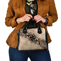 Bula Fiji Plumeria Tagimoucia Salusalu Beige Shoulder Handbag Kaiviti Masi LT7 - Polynesian Pride