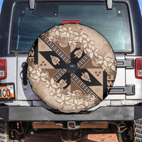 Bula Fiji Plumeria Tagimoucia Salusalu Beige Spare Tire Cover Kaiviti Masi LT7 Beige - Polynesian Pride