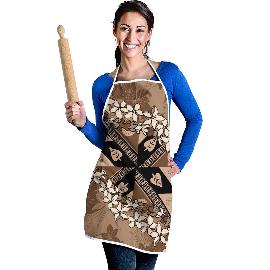 Bula Fiji Plumeria Tagimoucia Salusalu Mocha Apron Kaiviti Masi LT7 - Polynesian Pride
