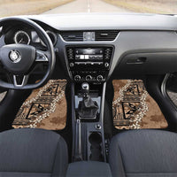 Bula Fiji Plumeria Tagimoucia Salusalu Mocha Car Mats Kaiviti Masi LT7 Set 2pcs - Front Mocha - Polynesian Pride