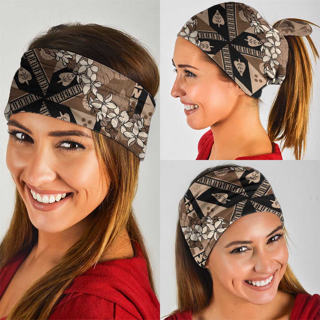 Bula Fiji Plumeria Tagimoucia Salusalu Mocha Neck Gaiter Kaiviti Masi LT7 - Polynesian Pride