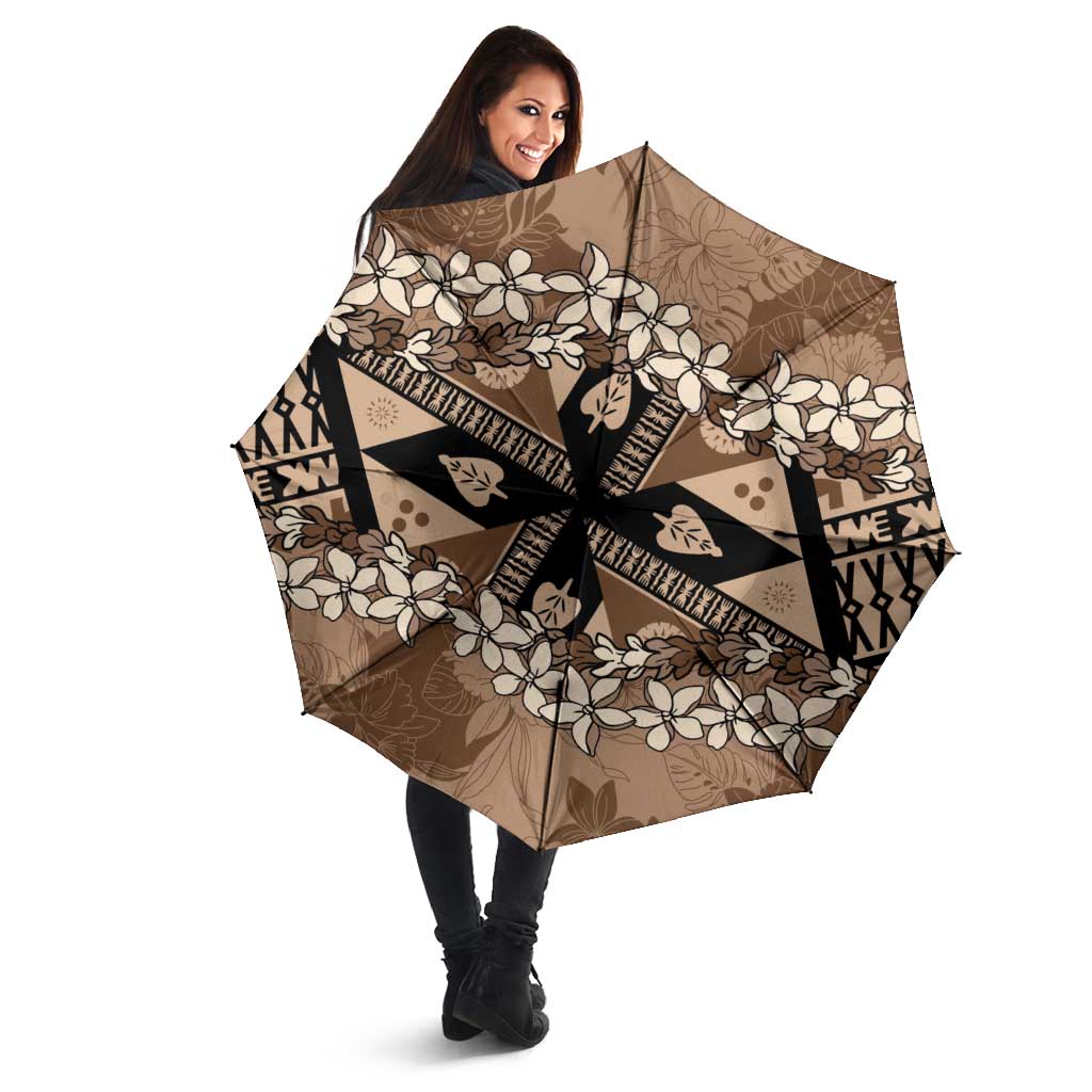 Bula Fiji Plumeria Tagimoucia Salusalu Mocha Umbrella Kaiviti Masi LT7 - Polynesian Pride