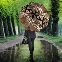 Bula Fiji Plumeria Tagimoucia Salusalu Mocha Umbrella Kaiviti Masi LT7 - Polynesian Pride