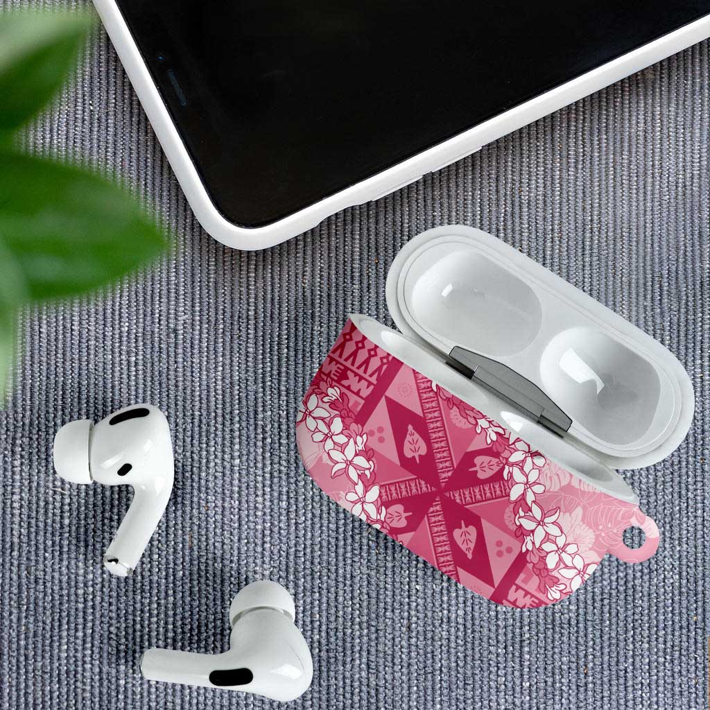 Bula Fiji Plumeria Tagimoucia Salusalu Pink AirPods Case Kaiviti Masi LT7 - Polynesian Pride
