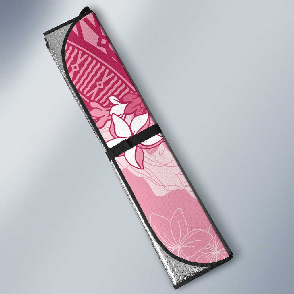 Bula Fiji Plumeria Tagimoucia Salusalu Pink Auto Sun Shade Kaiviti Masi LT7 - Polynesian Pride