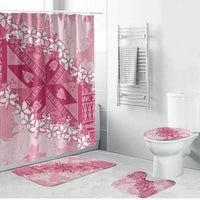 Bula Fiji Plumeria Tagimoucia Salusalu Pink Bathroom Set Kaiviti Masi LT7 Bathroom Set (4 pcs) Pink - Polynesian Pride