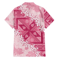 Bula Fiji Plumeria Tagimoucia Salusalu Pink Family Matching Tank Maxi Dress and Hawaiian Shirt Kaiviti Masi LT7 - Polynesian Pride