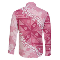 Bula Fiji Plumeria Tagimoucia Salusalu Pink Family Matching Tank Maxi Dress and Hawaiian Shirt Kaiviti Masi LT7 - Polynesian Pride
