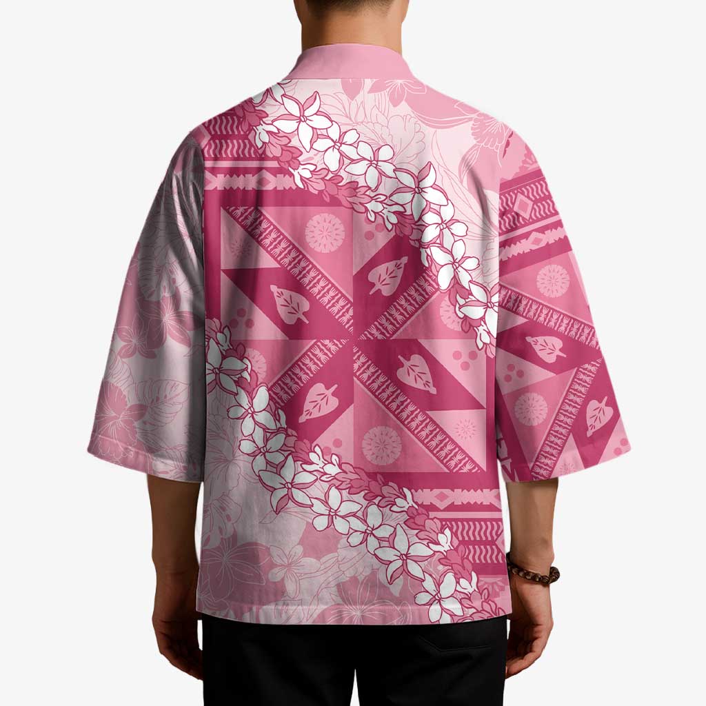 Bula Fiji Plumeria Tagimoucia Salusalu Pink Kimono Kaiviti Masi LT7 - Polynesian Pride