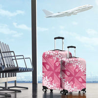 Bula Fiji Plumeria Tagimoucia Salusalu Pink Luggage Cover Kaiviti Masi LT7 - Polynesian Pride