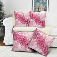 Bula Fiji Plumeria Tagimoucia Salusalu Pink Pillow Cover Kaiviti Masi LT7 - Polynesian Pride