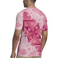 Bula Fiji Plumeria Tagimoucia Salusalu Pink Rugby Jersey Kaiviti Masi LT7 - Polynesian Pride