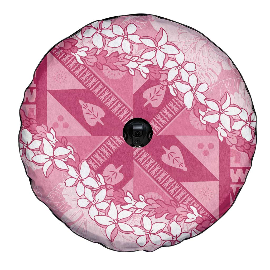 Bula Fiji Plumeria Tagimoucia Salusalu Pink Spare Tire Cover Kaiviti Masi LT7 - Polynesian Pride