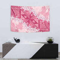 Bula Fiji Plumeria Tagimoucia Salusalu Pink Tapestry Kaiviti Masi LT7 - Polynesian Pride