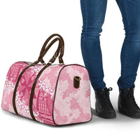 Bula Fiji Plumeria Tagimoucia Salusalu Pink Travel Bag Kaiviti Masi LT7 - Polynesian Pride