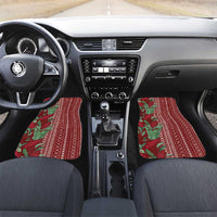 Women's Day Samoa Malu Tattoo Inspired Mix Teuila Car Mats Scarlet