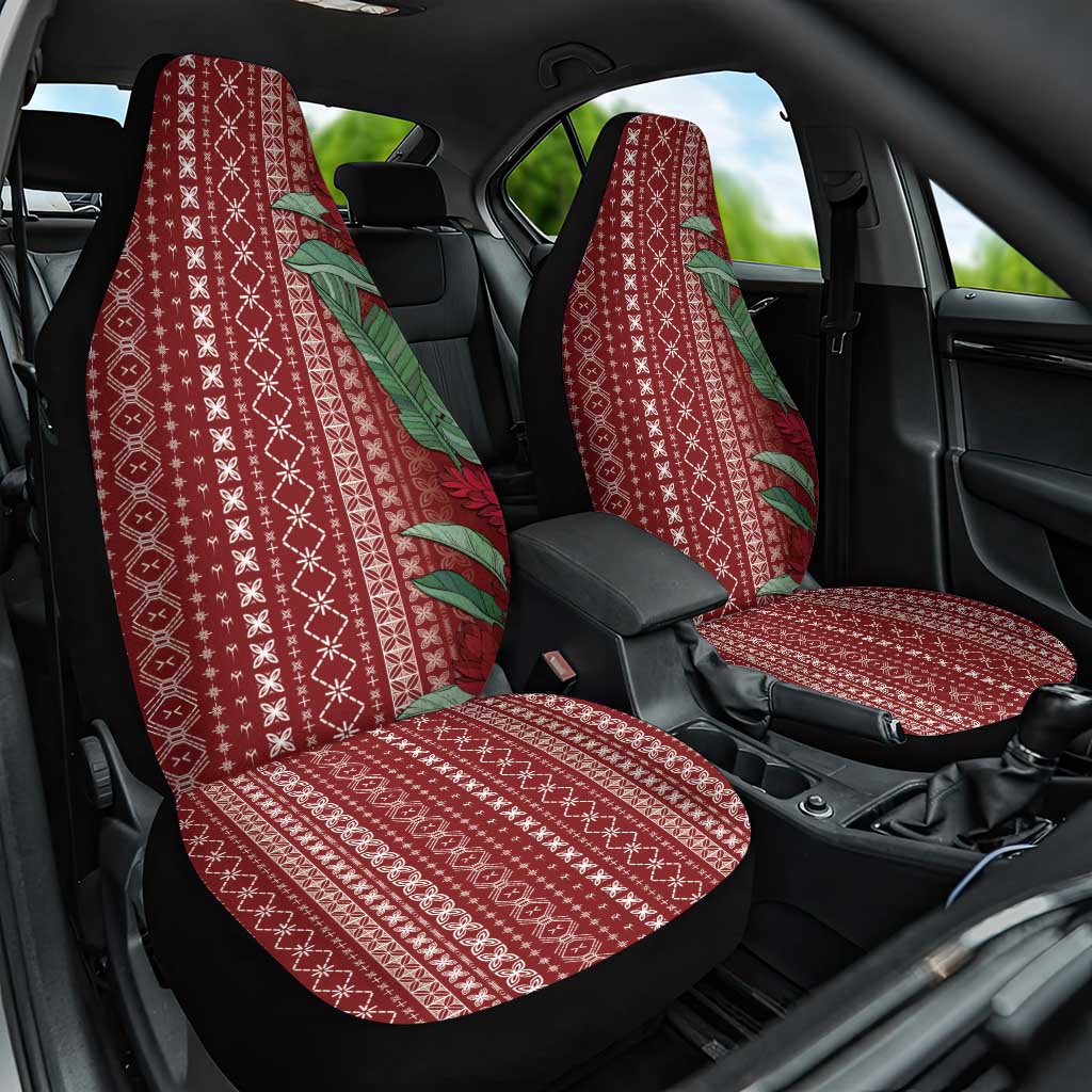 Women's Day Samoa Malu Tattoo Inspired Mix Teuila Car Seat Cover Scarlet LT7 One Size Scarlet - Polynesian Pride