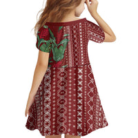 Women's Day Samoa Malu Tattoo Inspired Mix Teuila Family Matching Off Shoulder Maxi Dress and Hawaiian Shirt Scarlet LT7 - Polynesian Pride