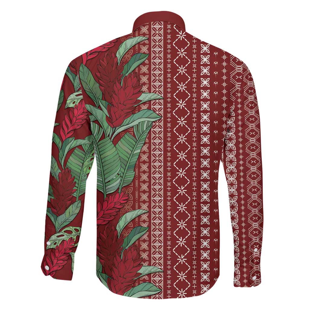 Women's Day Samoa Malu Tattoo Inspired Mix Teuila Family Matching Off Shoulder Short Dress and Hawaiian Shirt Scarlet LT7 - Polynesian Pride