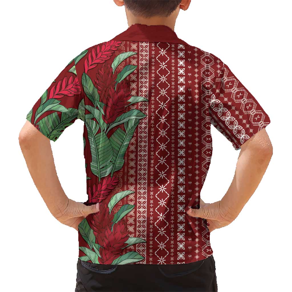 Women's Day Samoa Malu Tattoo Inspired Mix Teuila Family Matching Tank Maxi Dress and Hawaiian Shirt Scarlet LT7 - Polynesian Pride