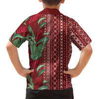 Women's Day Samoa Malu Tattoo Inspired Mix Teuila Family Matching Tank Maxi Dress and Hawaiian Shirt Scarlet LT7 - Polynesian Pride