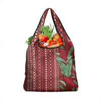 Women's Day Samoa Malu Tattoo Inspired Mix Teuila Grocery Bag Scarlet LT7 1-pack One Size Scarlet - Polynesian Pride
