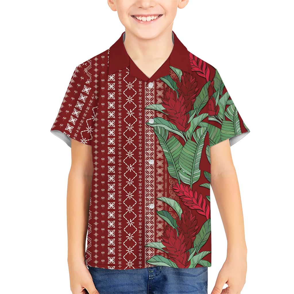 Women's Day Samoa Malu Tattoo Inspired Mix Teuila Kid Hawaiian Shirt Scarlet