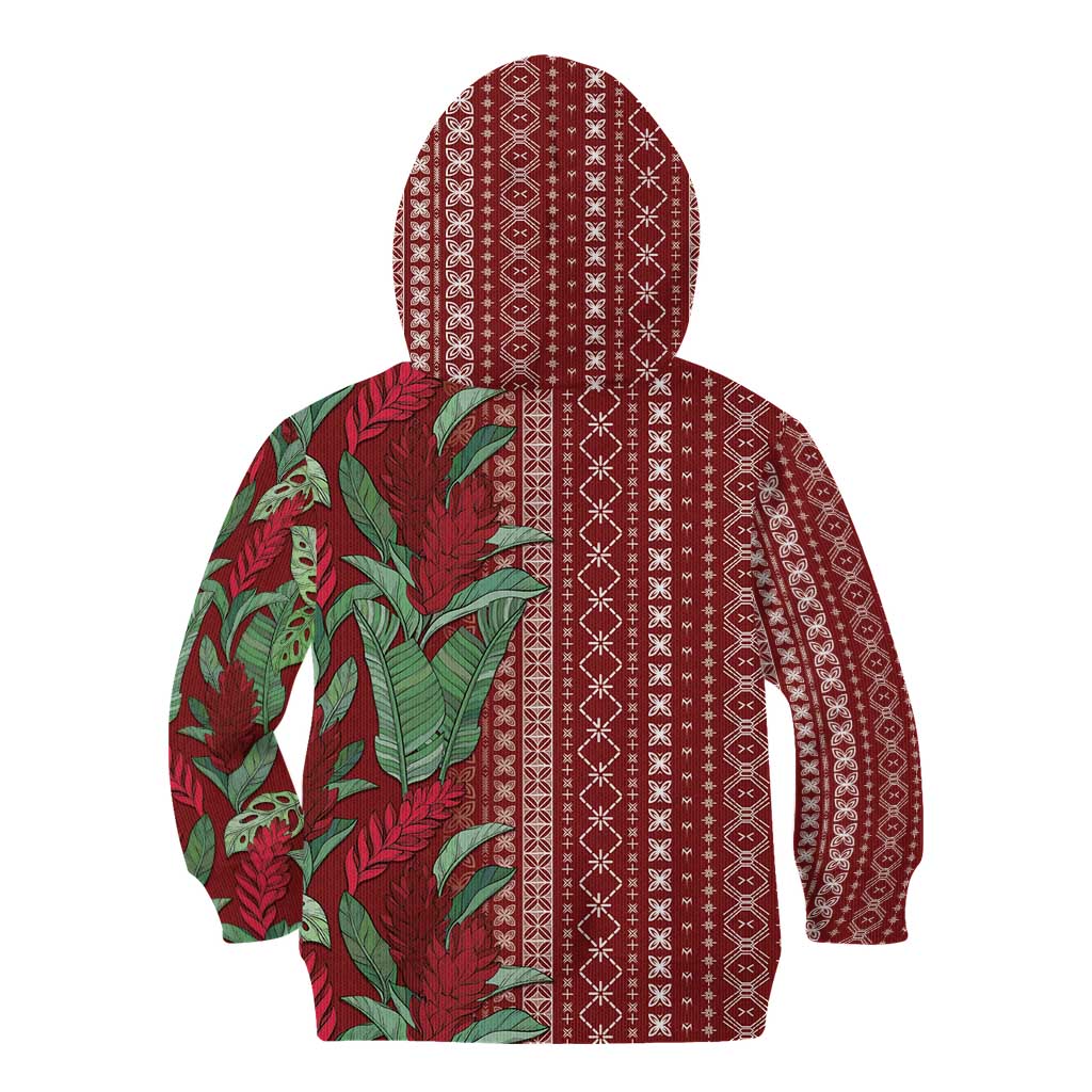 Women's Day Samoa Malu Tattoo Inspired Mix Teuila Kid Hoodie Scarlet LT7 - Polynesian Pride