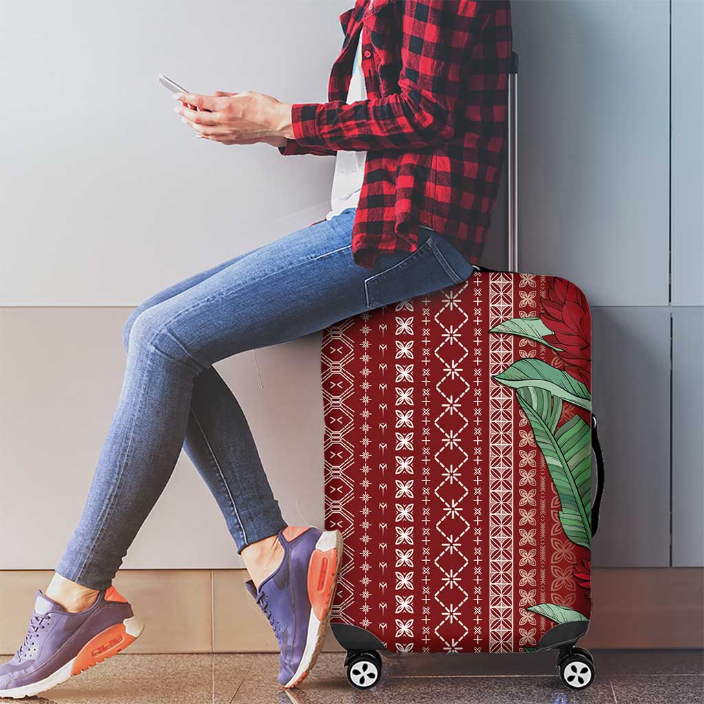 Women's Day Samoa Malu Tattoo Inspired Mix Teuila Luggage Cover Scarlet