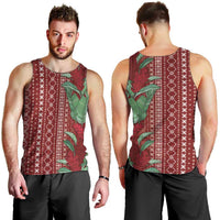 Women's Day Samoa Malu Tattoo Inspired Mix Teuila Men Tank Top Scarlet LT7 - Polynesian Pride