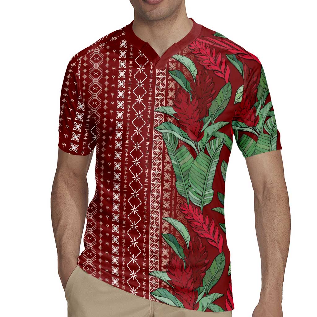 Women's Day Samoa Malu Tattoo Inspired Mix Teuila Rugby Jersey Scarlet
