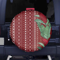 Women's Day Samoa Malu Tattoo Inspired Mix Teuila Spare Tire Cover Scarlet LT7 No hole Scarlet - Polynesian Pride