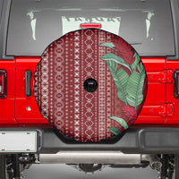 Women's Day Samoa Malu Tattoo Inspired Mix Teuila Spare Tire Cover Scarlet LT7 - Polynesian Pride