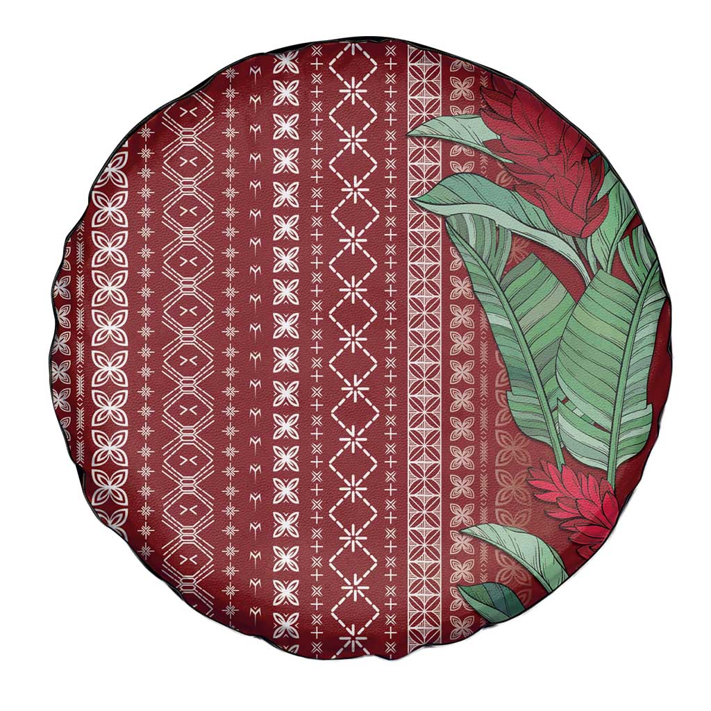 Women's Day Samoa Malu Tattoo Inspired Mix Teuila Spare Tire Cover Scarlet LT7 - Polynesian Pride