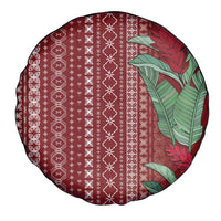 Women's Day Samoa Malu Tattoo Inspired Mix Teuila Spare Tire Cover Scarlet LT7 - Polynesian Pride