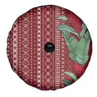 Women's Day Samoa Malu Tattoo Inspired Mix Teuila Spare Tire Cover Scarlet LT7 - Polynesian Pride