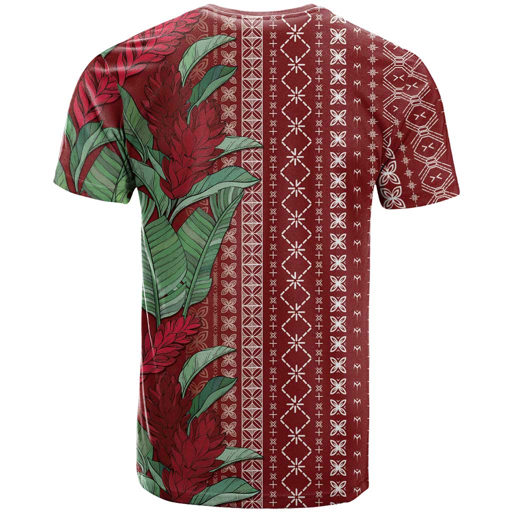 Women's Day Samoa Malu Tattoo Inspired Mix Teuila T Shirt Scarlet LT7 - Polynesian Pride